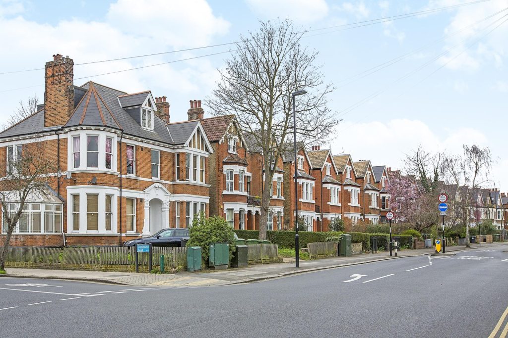 Hither Green residential street with Victorian houses and tree lined setting